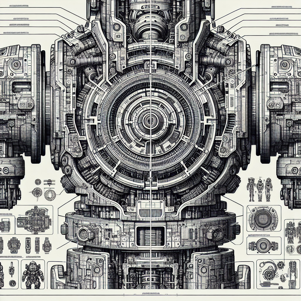 Technical diagram of an Evangelion Unit